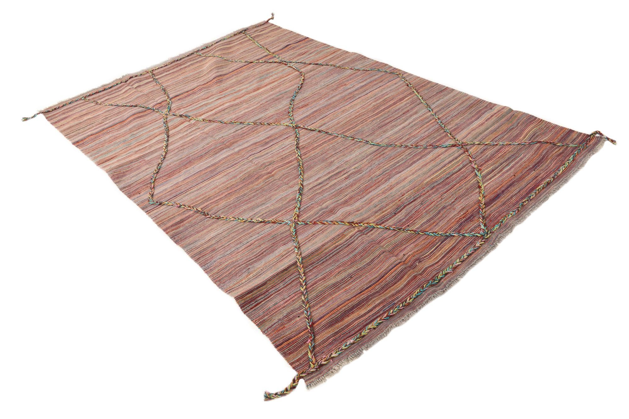 5' 5 x 8' 1 Hand Knotted Moroccan Wool Rug