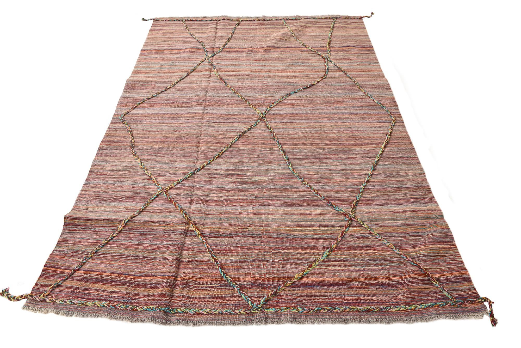 5' 5 x 8' 1 Hand Knotted Moroccan Wool Rug