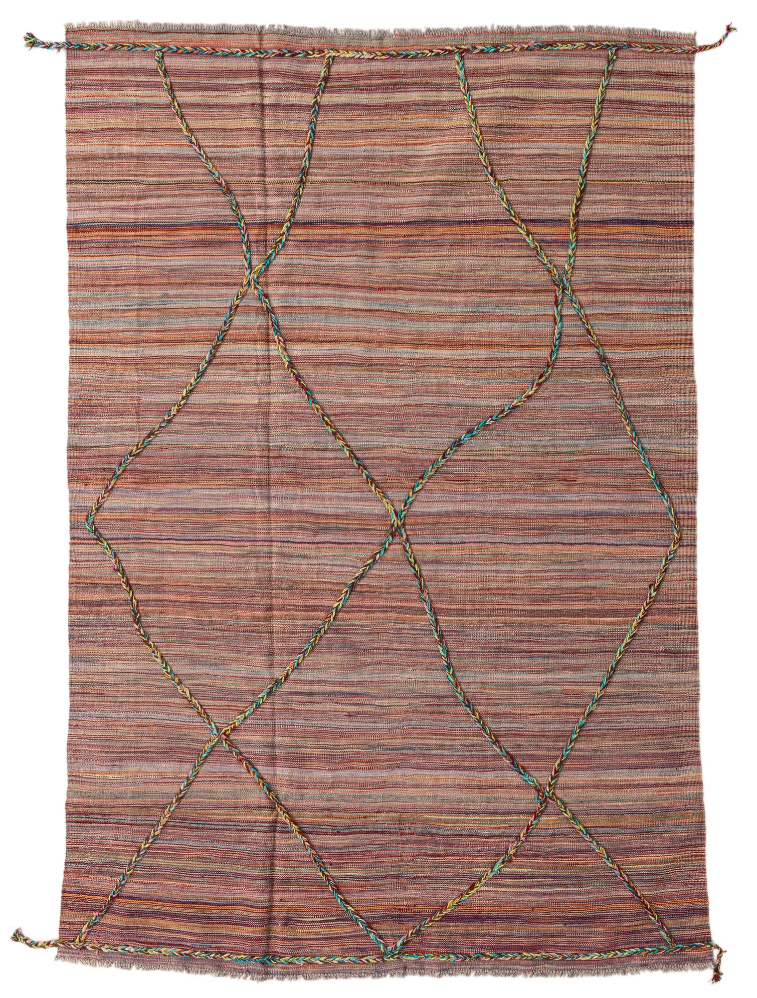 5' 5 x 8' 1 Hand Knotted Moroccan Wool Rug