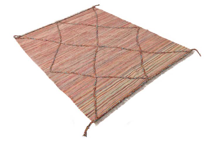 4' 10 x 6' 2 Hand Knotted Moroccan Wool Rug