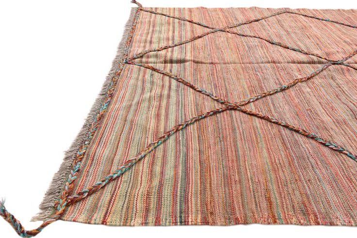 Detail image of 4' 10 x 6' 2 Hand Knotted Moroccan Wool Rug