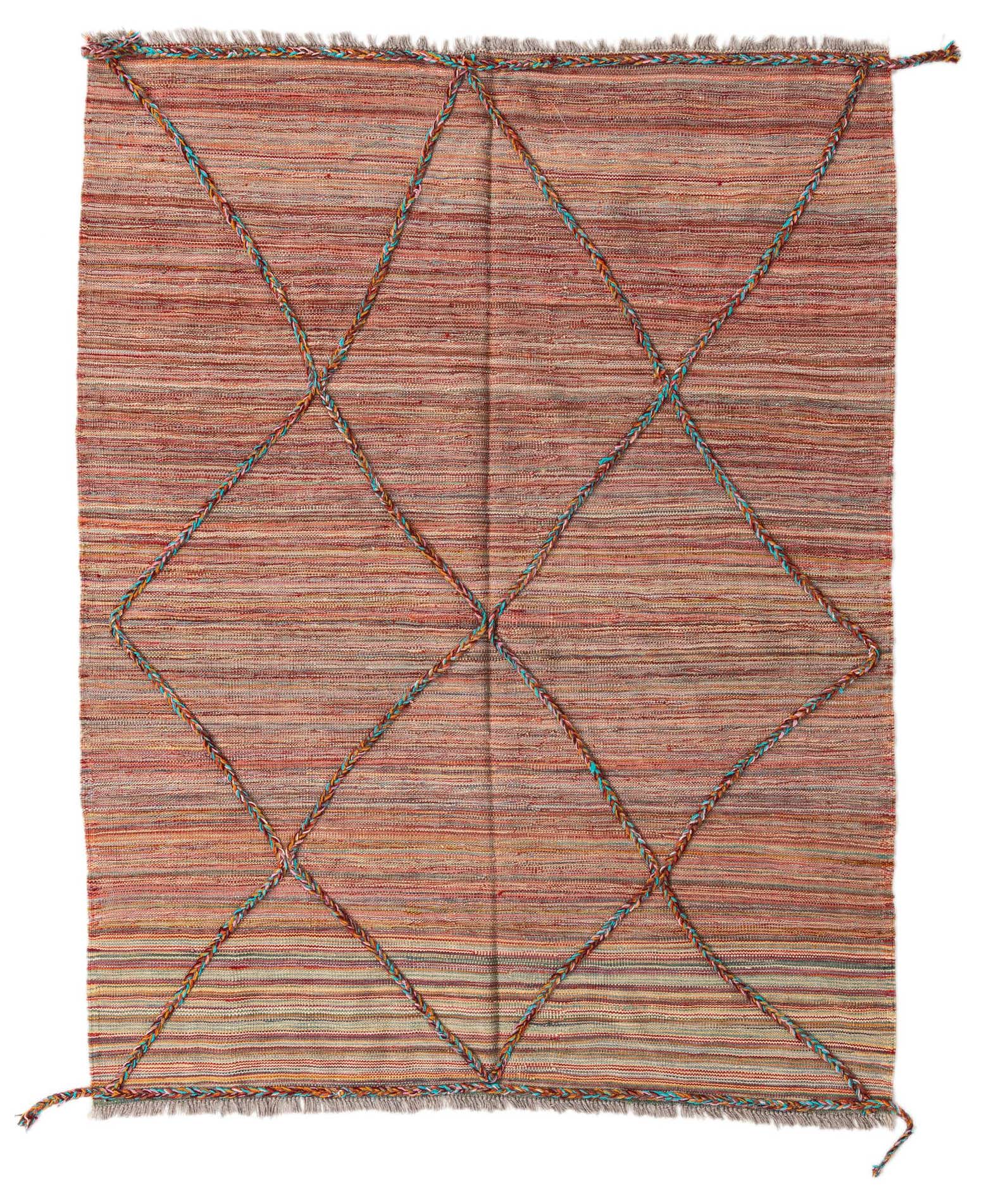 4' 10 x 6' 2 Hand Knotted Moroccan Wool Rug