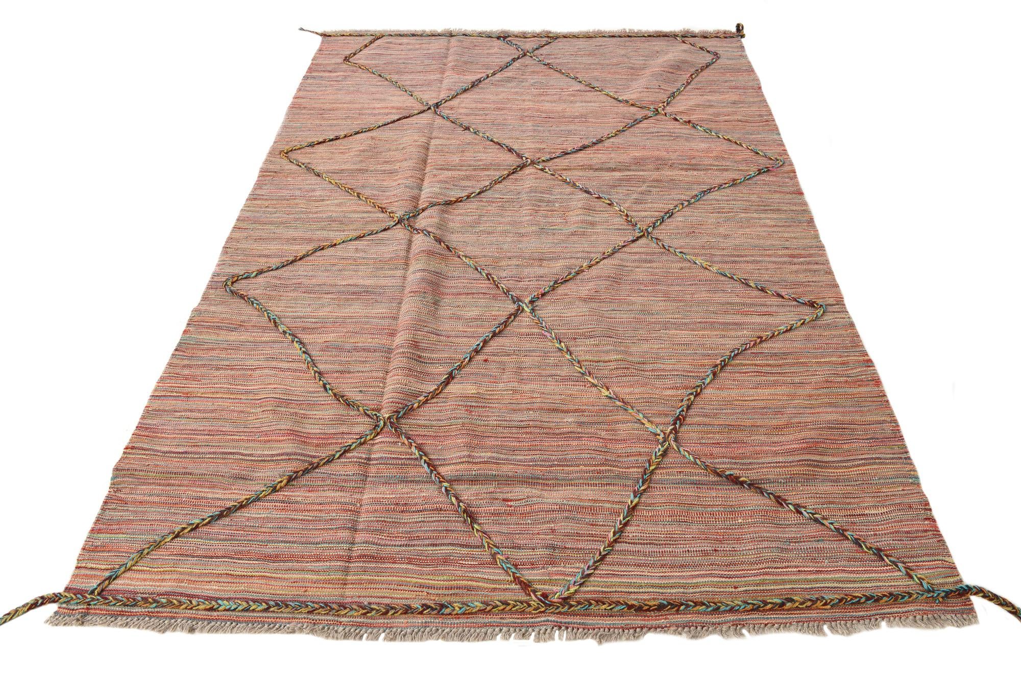 5' 5 x 7' 11 Hand Knotted Moroccan Wool Rug