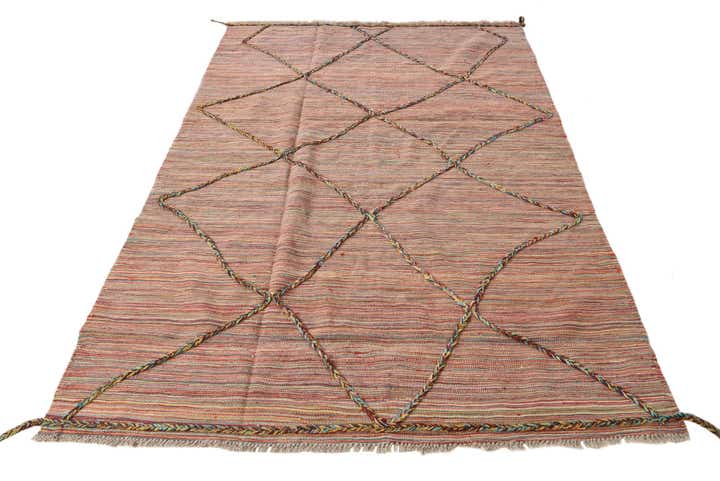 165cm x 240cm Handgeknüpft Marokkanisch Wolle Teppich