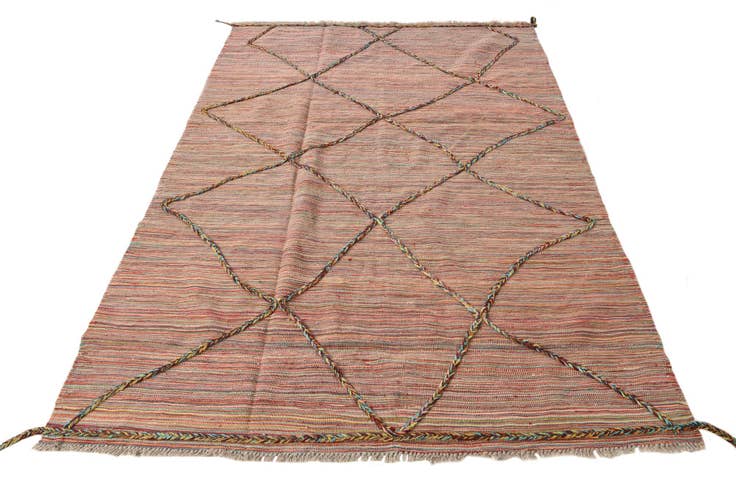 Detailansicht von 165cm x 240cm Handgeknüpft Marokkanisch Wolle Teppich