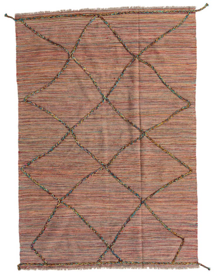 Detail image of 5' 5 x 7' 11 Hand Knotted Moroccan Wool Rug