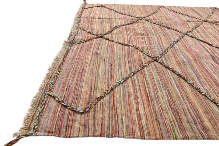 5' 3 x 7' 9 Hand Knotted Moroccan Wool Rug