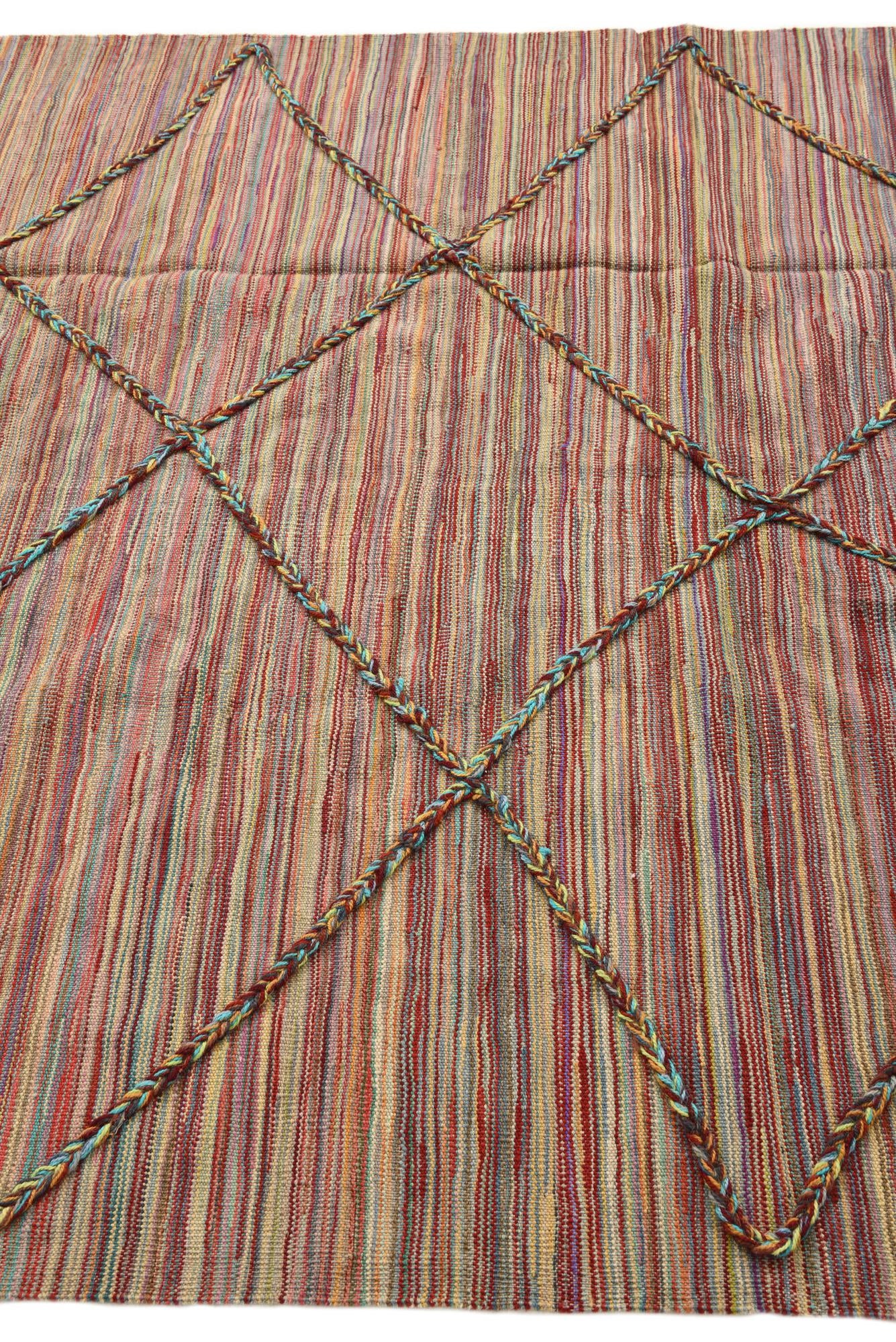 5' 3 x 7' 9 Hand Knotted Moroccan Wool Rug