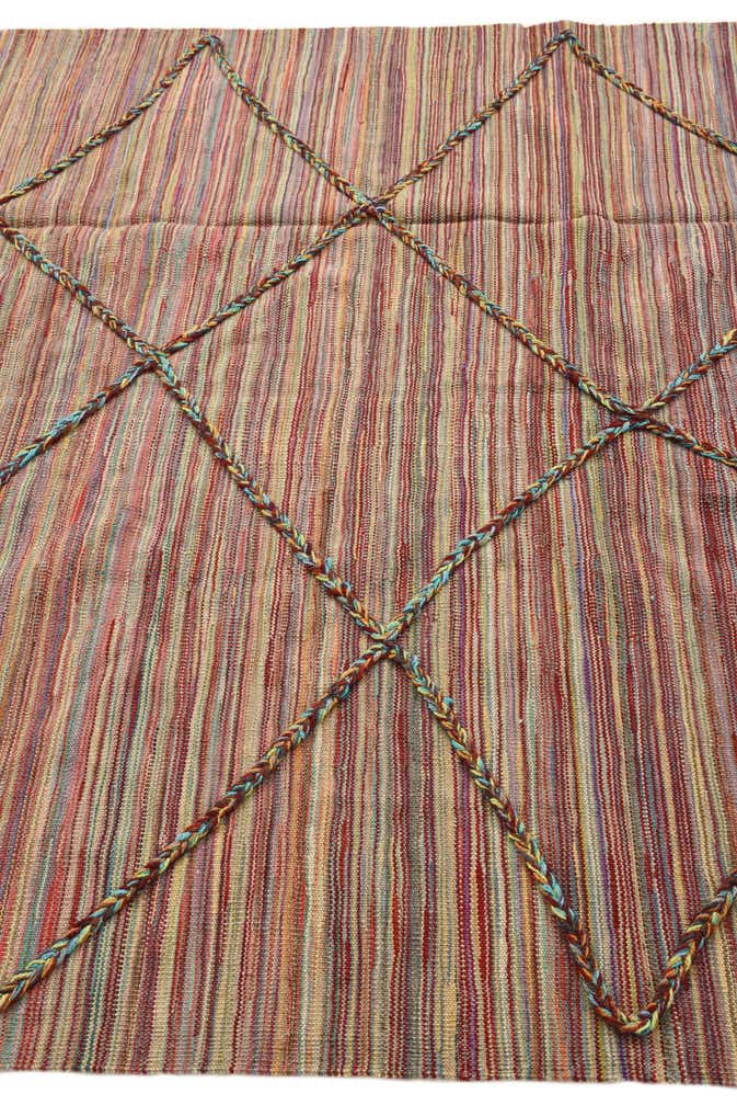 5' 3 x 7' 9 Hand Knotted Moroccan Wool Rug