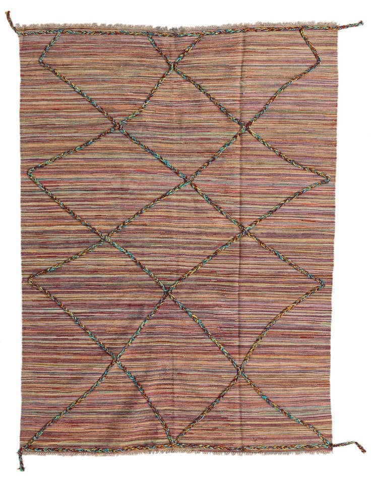 Detail image of 5' 3 x 7' 9 Hand Knotted Moroccan Wool Rug