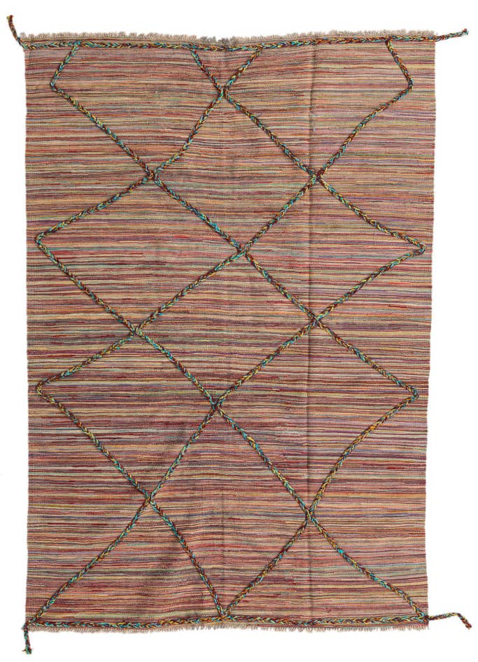 Detail image of 5' 3 x 7' 9 Hand Knotted Moroccan Wool Rug