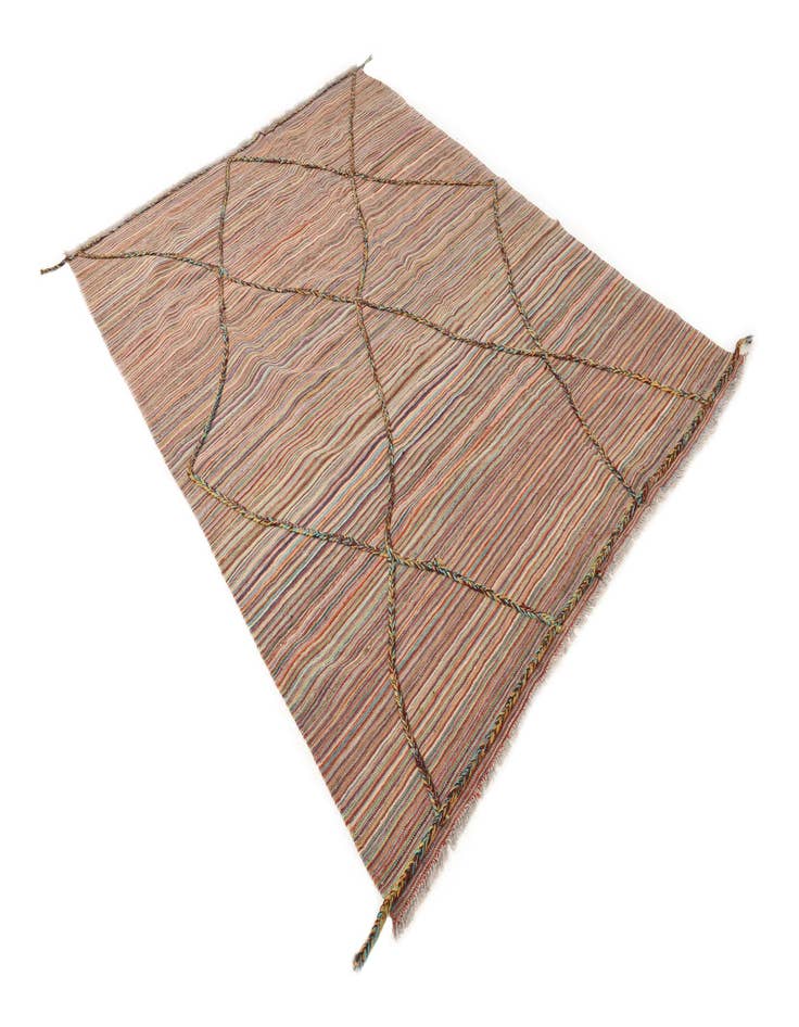 Detail image of 5' 9 x 8' 1  Hand Knotted Moroccan Wool Rug