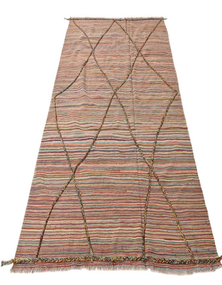 Detail image of 5' 9 x 8' 1  Hand Knotted Moroccan Wool Rug