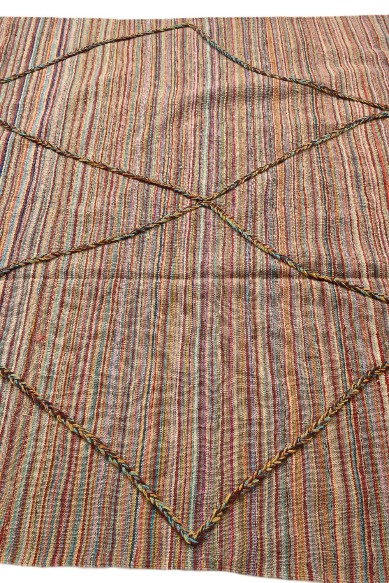 5' 9 x 8' 1 Hand Knotted Moroccan Wool Rug