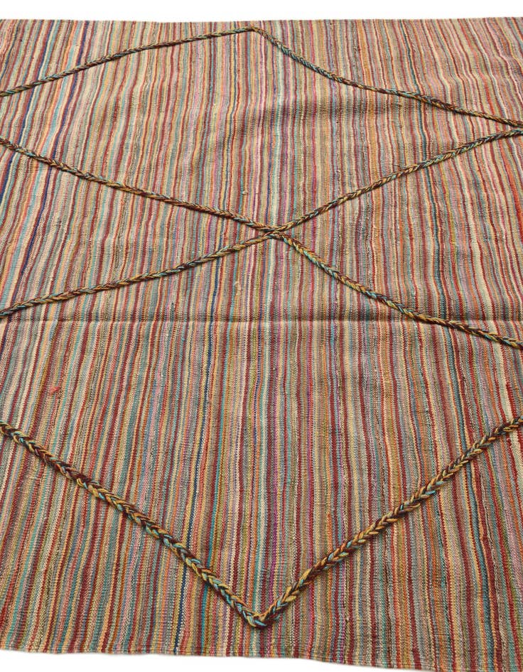 Detail image of 5' 9 x 8' 1  Hand Knotted Moroccan Wool Rug