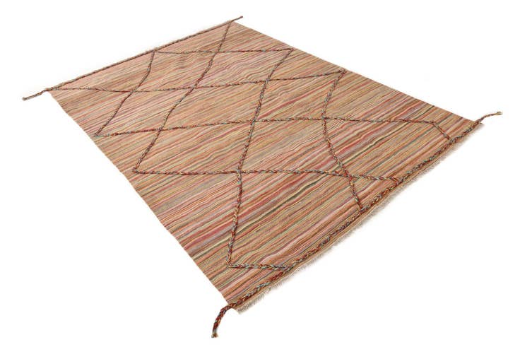 Detail image of 5' 7 x 8' Hand Knotted Moroccan Wool Rug