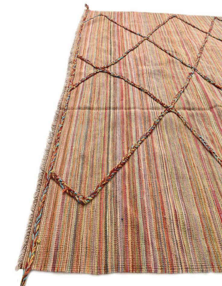 Detail image of 5' 7 x 8'  Hand Knotted Moroccan Wool Rug