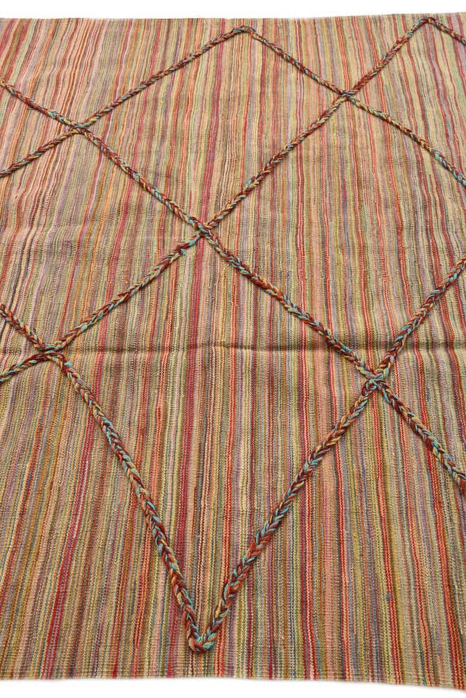 5' 7 x 8' Hand Knotted Moroccan Wool Rug