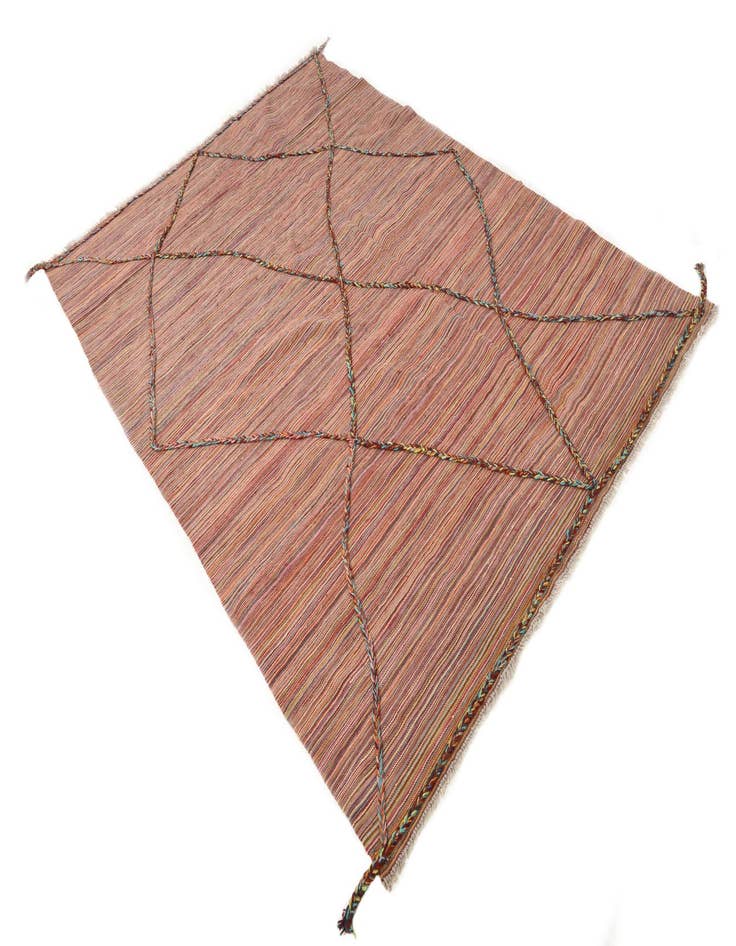 Detail image of 5' 9 x 8'  Hand Knotted Moroccan Wool Rug