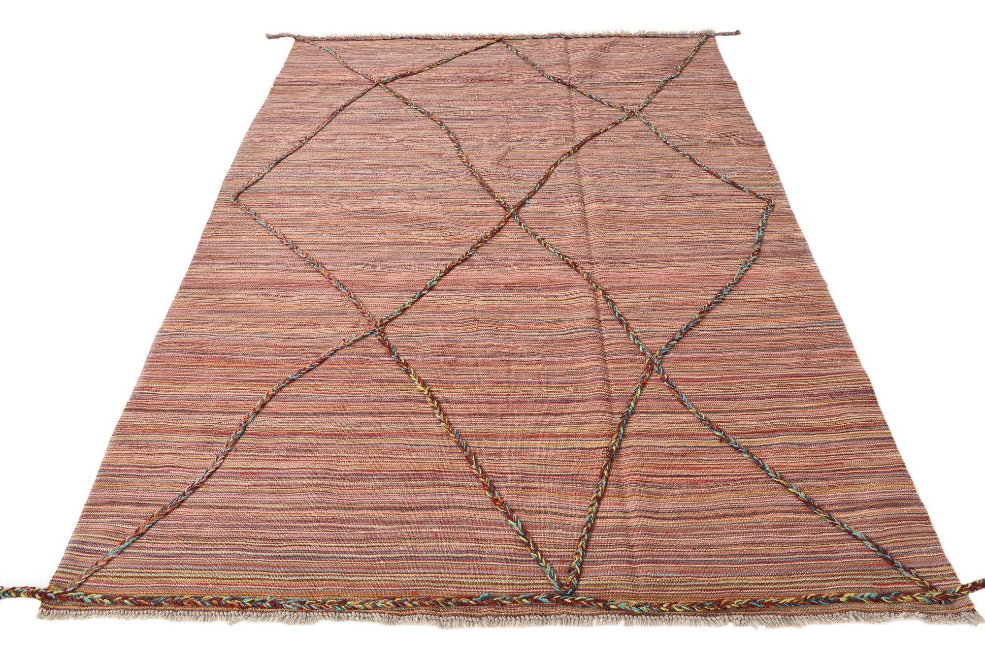 5' 9 x 8' Hand Knotted Moroccan Wool Rug