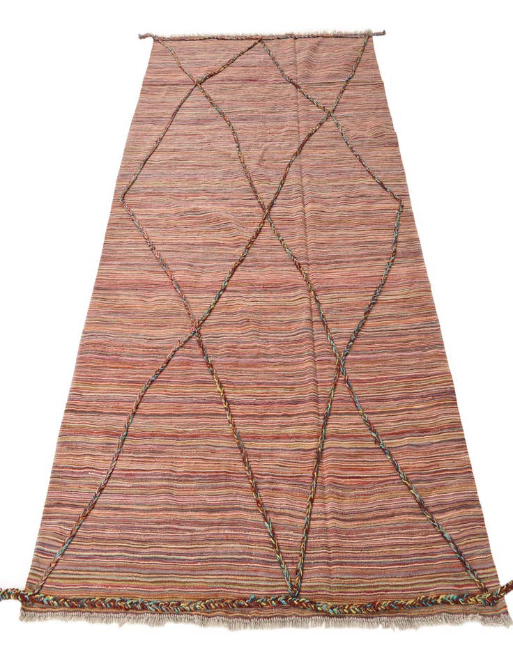 Detail image of 5' 9 x 8'  Hand Knotted Moroccan Wool Rug