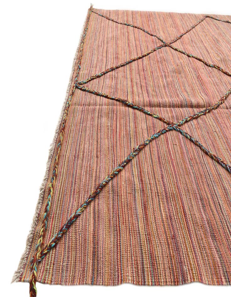 Detail image of 5' 9 x 8'  Hand Knotted Moroccan Wool Rug