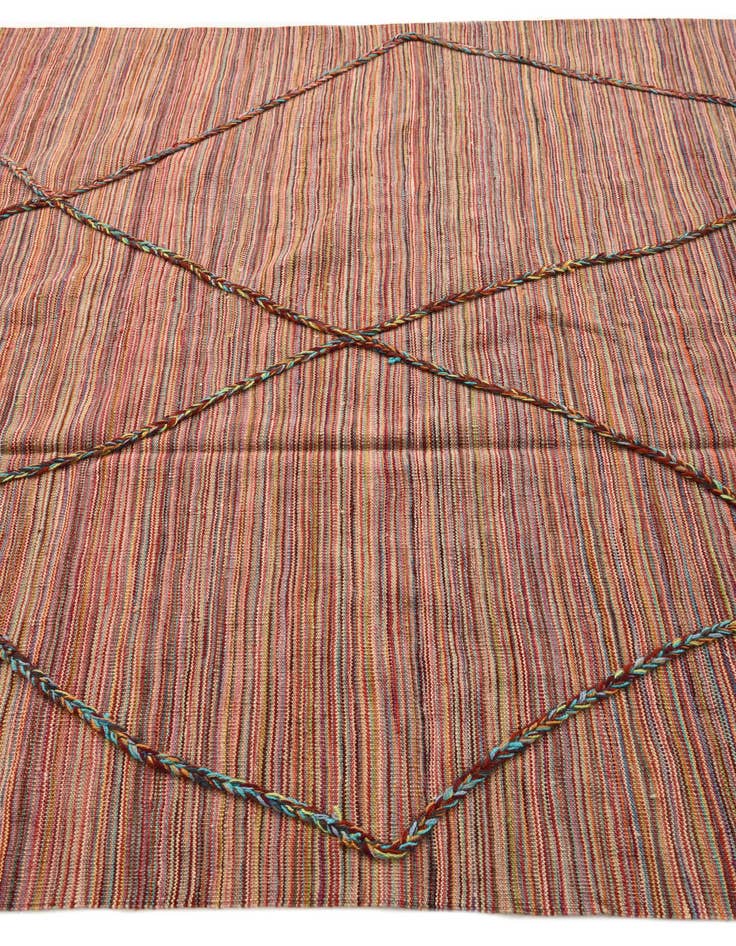 Detail image of 5' 9 x 8'  Hand Knotted Moroccan Wool Rug