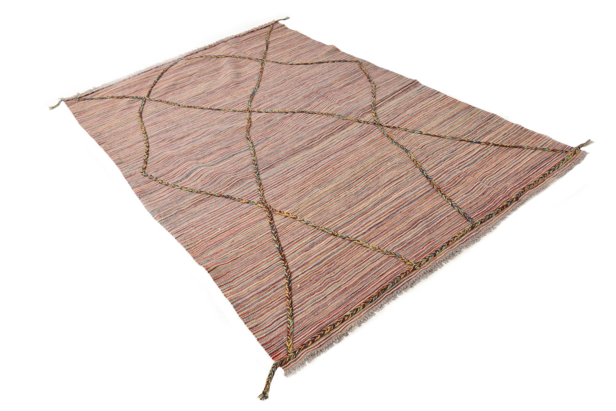 5' 3 x 7' 10 Hand Knotted Moroccan Wool Rug