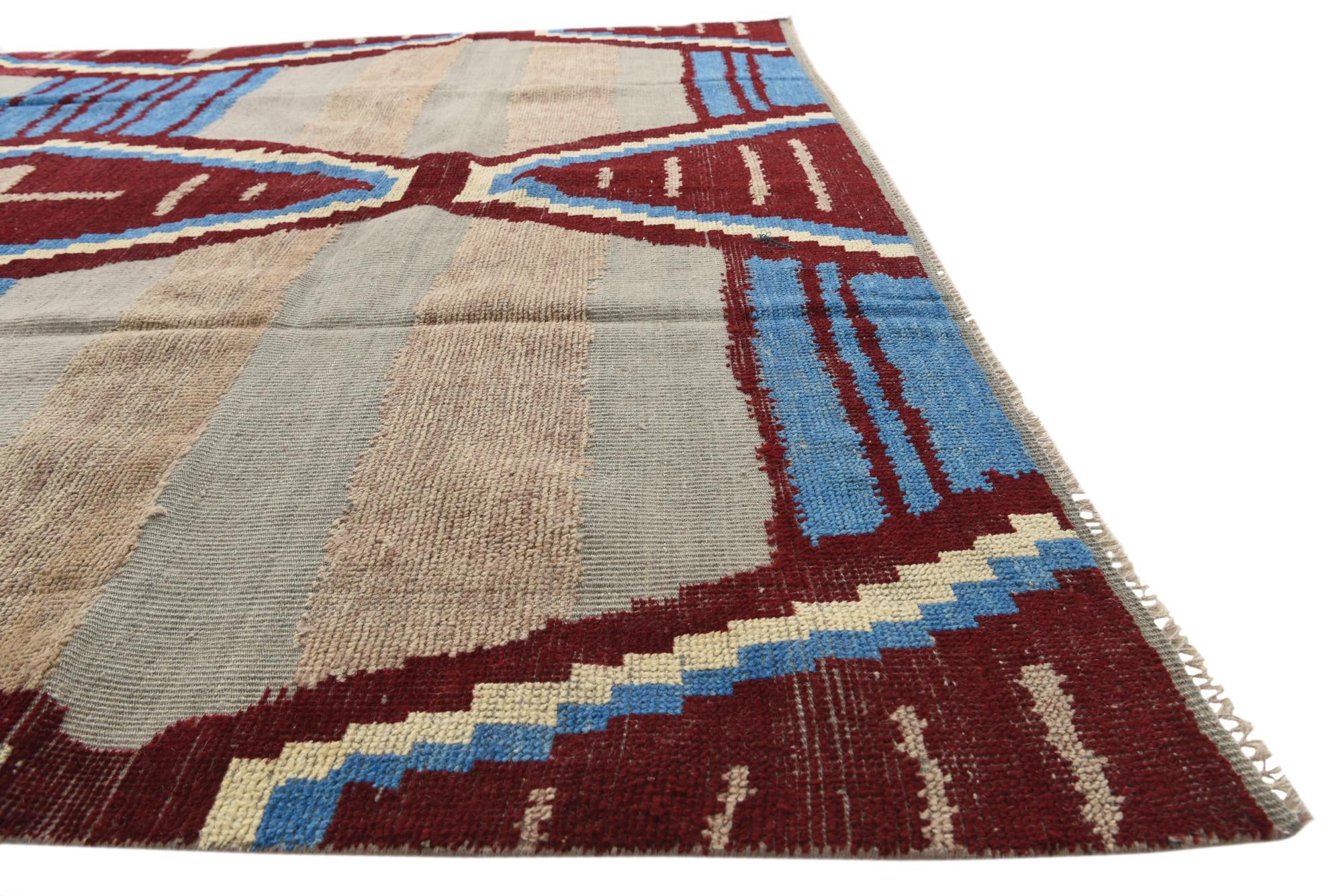 8' x 10' 2 Hand Knotted Moroccan Wool Rug