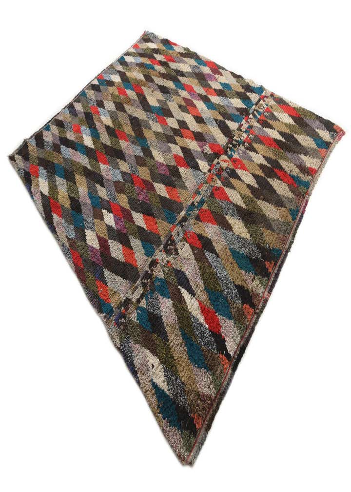 7' 8 x 9' 9 Hand Knotted Moroccan Wool Rug