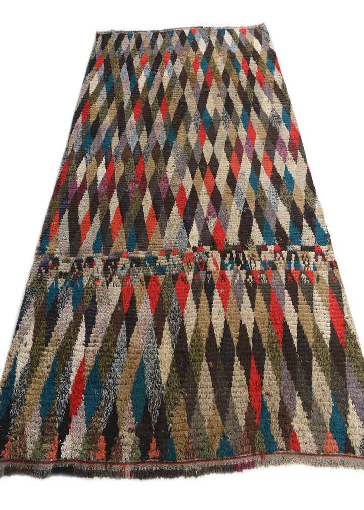 7' 8 x 9' 9 Hand Knotted Moroccan Wool Rug