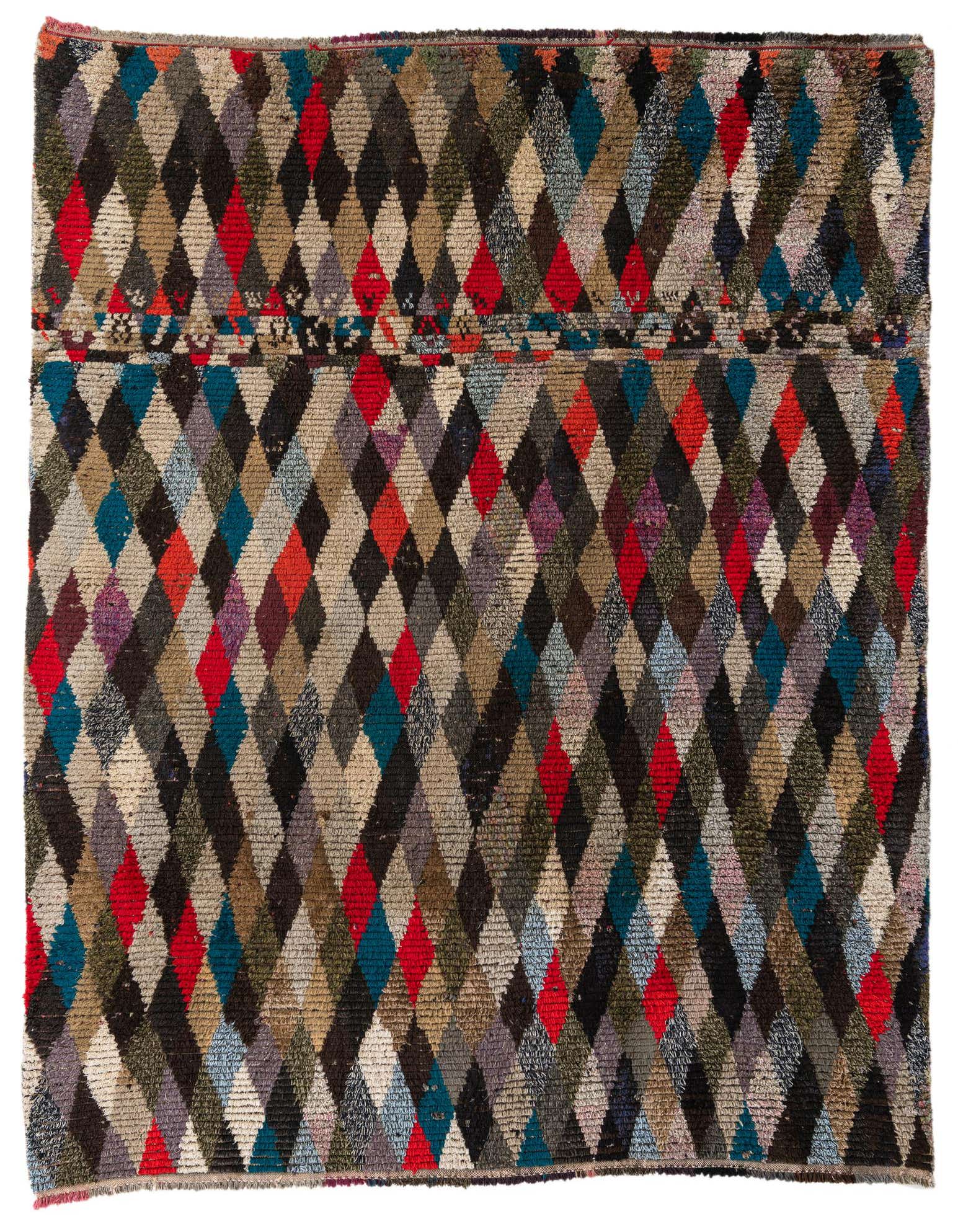 7' 8 x 9' 9 Hand Knotted Moroccan Wool Rug