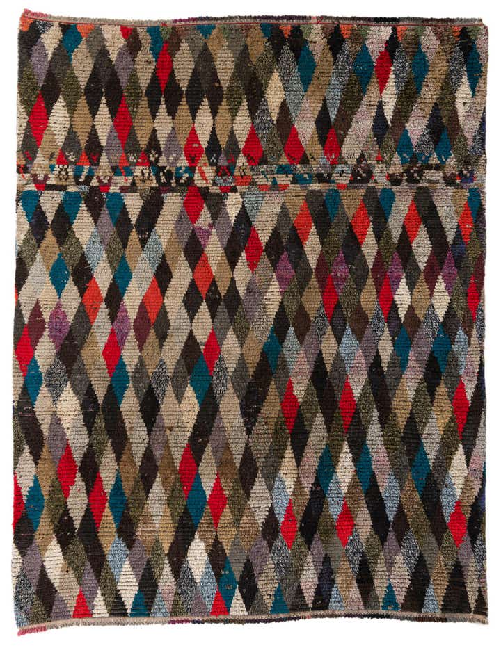 7' 8 x 9' 9 Hand Knotted Moroccan Wool Rug