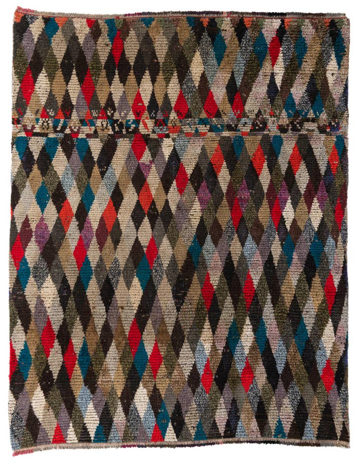 Detail image of 7' 8 x 9' 9 Hand Knotted Moroccan Wool Rug