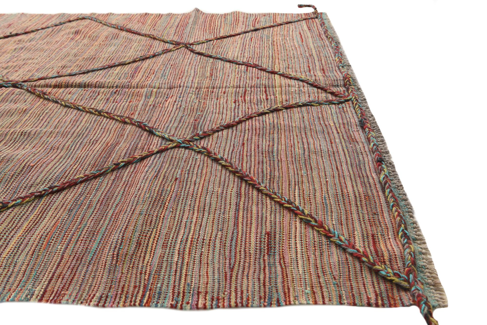 4' 10 x 6' 6 Hand Knotted Moroccan Wool Rug