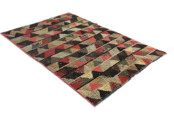 Detail image of 5' 4 x 7' 8 Hand Knotted Moroccan Wool Rug