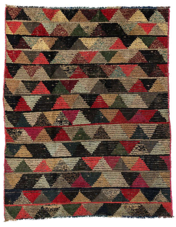 Detail image of 5' 4 x 7' 8 Hand Knotted Moroccan Wool Rug