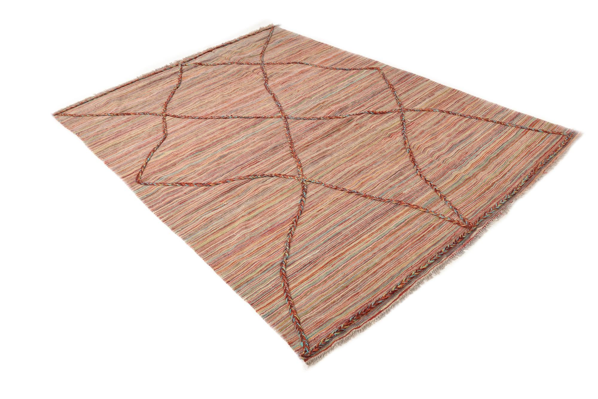 5' 7 x 7' 10 Hand Knotted Moroccan Wool Rug