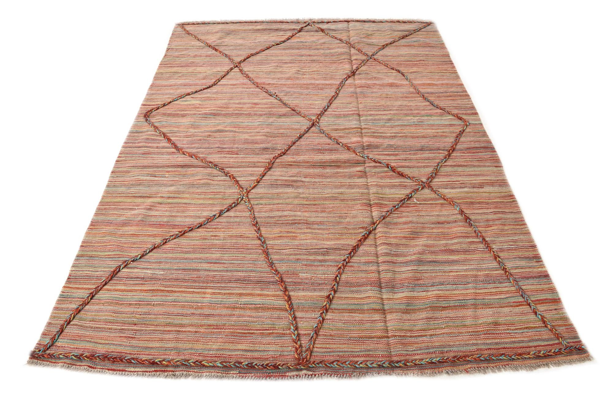 5' 7 x 7' 10 Hand Knotted Moroccan Wool Rug