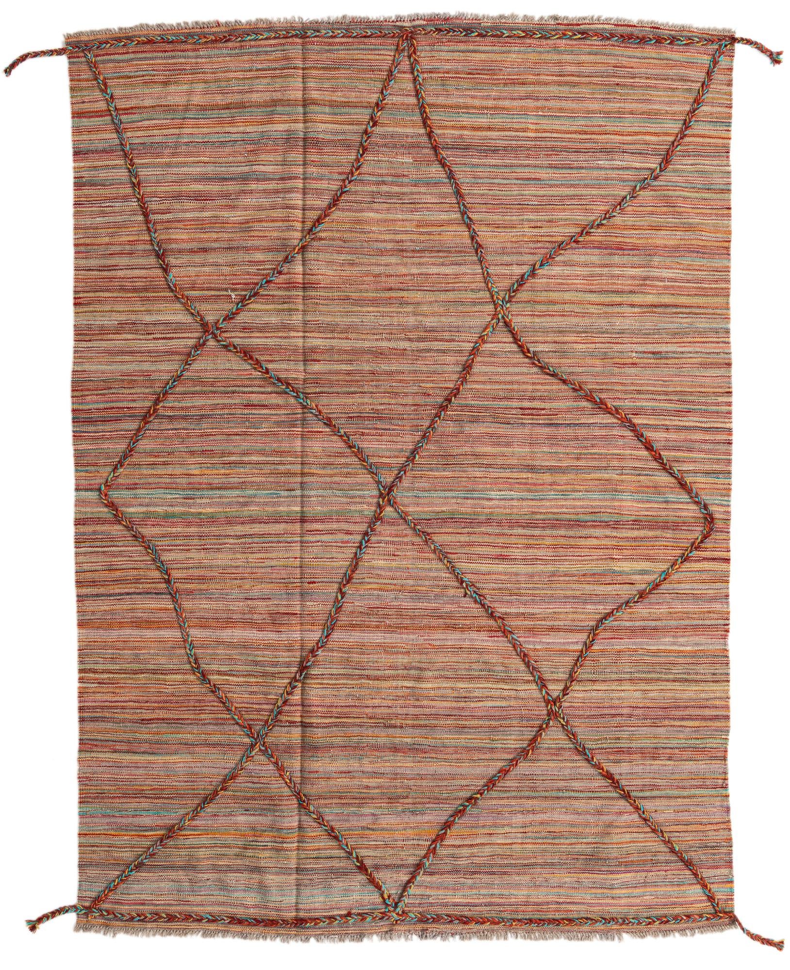 5' 7 x 7' 10 Hand Knotted Moroccan Wool Rug