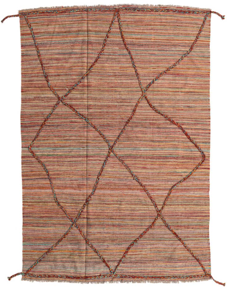 Detail image of 5' 7 x 7' 10 Hand Knotted Moroccan Wool Rug