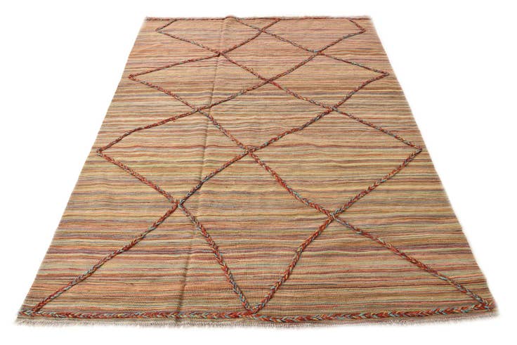 Detail image of 5' 9 x 7' 5 Hand Knotted Moroccan Wool Rug