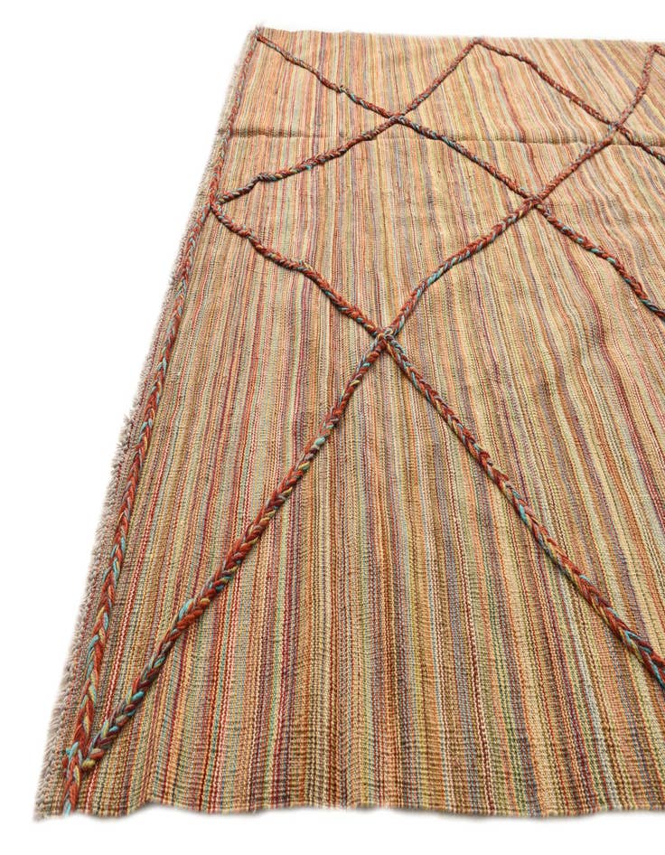 Detail image of 5' 9 x 7' 5 Hand Knotted Moroccan Wool Rug