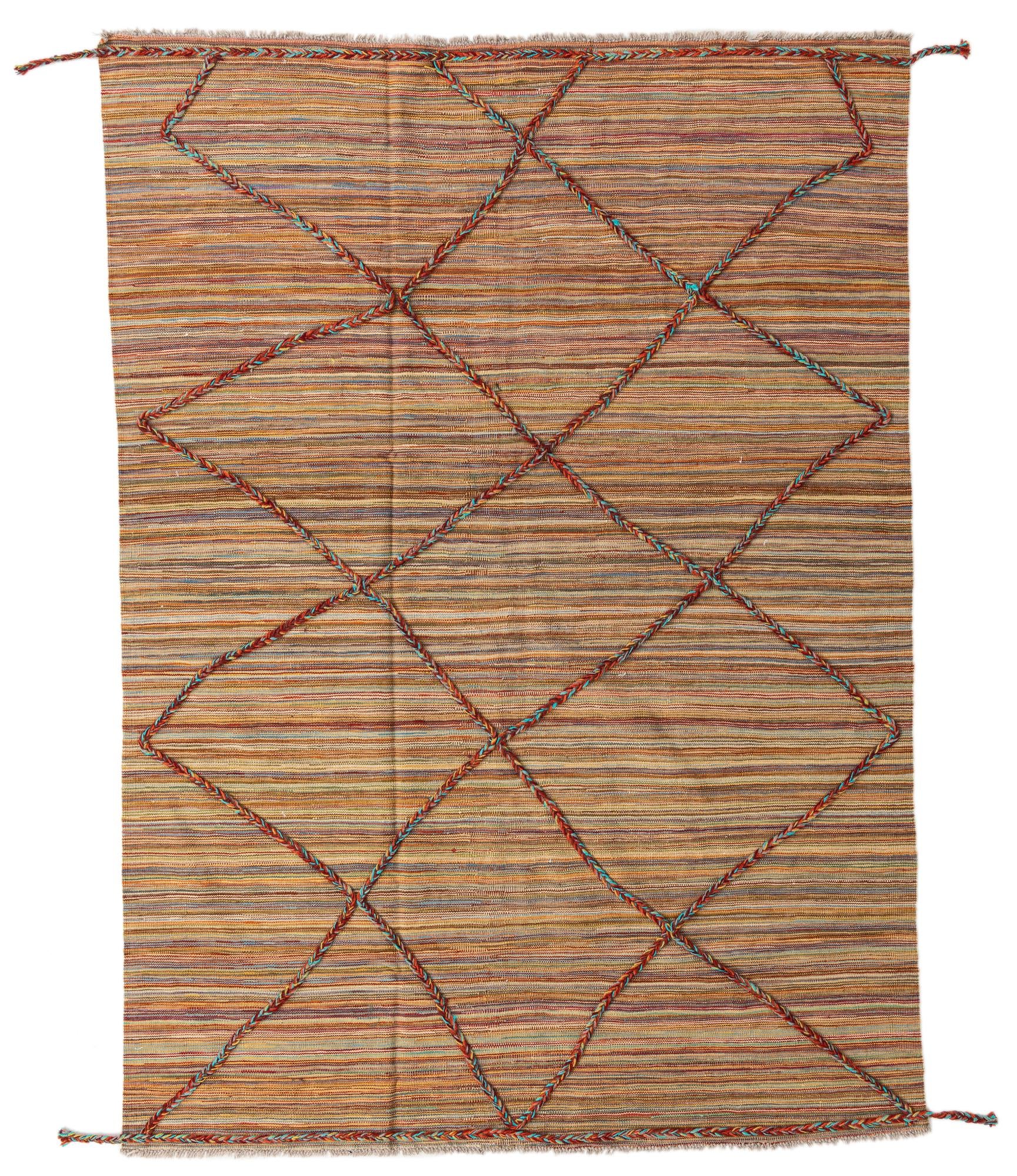 5' 9 x 7' 5 Hand Knotted Moroccan Wool Rug