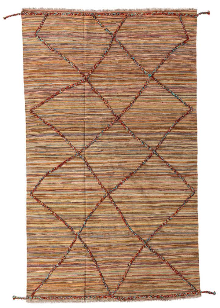 5' 9 x 7' 5 Hand Knotted Moroccan Wool Rug