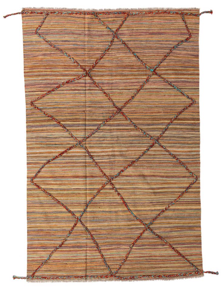Detail image of 5' 9 x 7' 5 Hand Knotted Moroccan Wool Rug