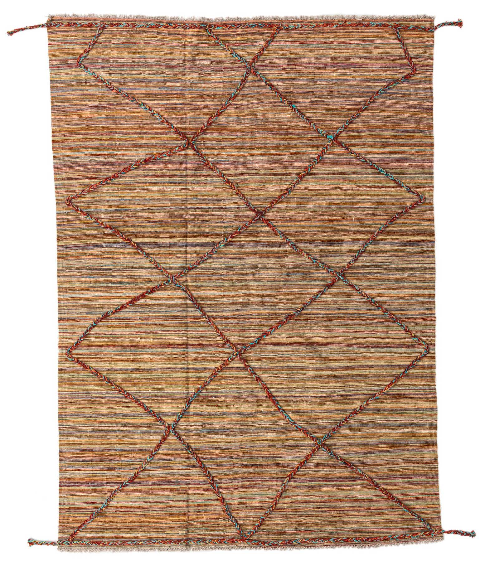 5' 9 x 7' 5 Hand Knotted Moroccan Wool Rug