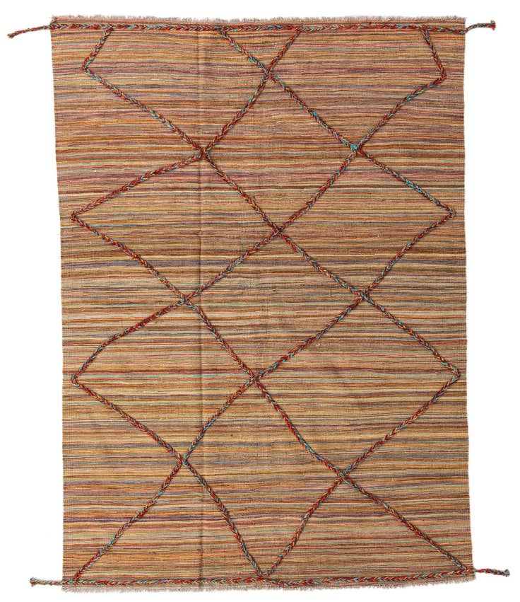 Detail image of 5' 9 x 7' 5 Hand Knotted Moroccan Wool Rug