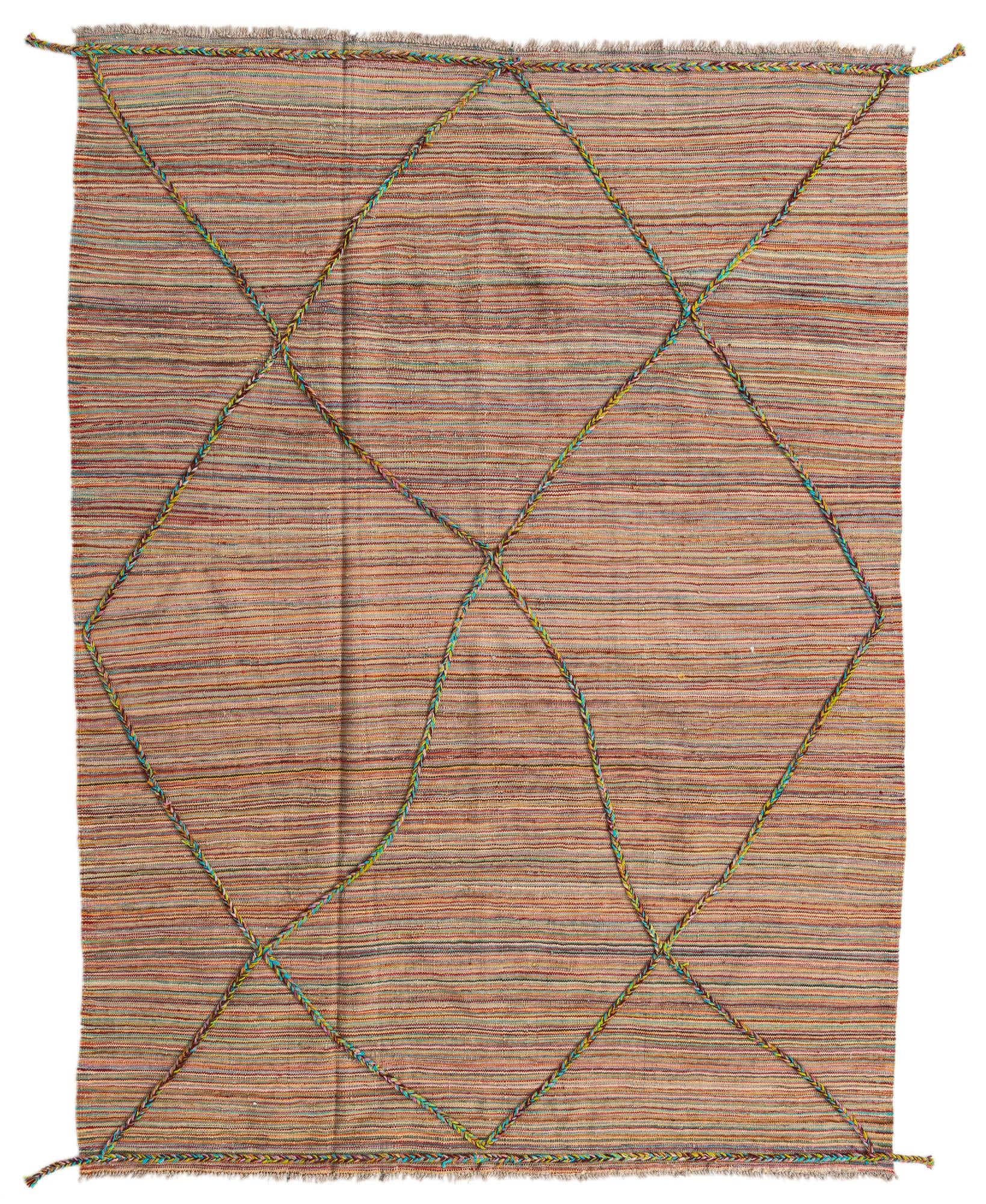 5' 9 x 7' 5 Hand Knotted Moroccan Wool Rug