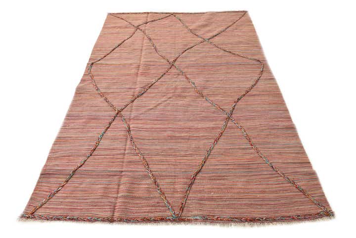 5' 3 x 8' Hand Knotted Moroccan Wool Rug